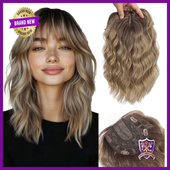 Synthetic Hair Topper with Bangs for Thinning Hair - Instant Volume main image 4